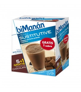 Bimanan Sustitutive Batidos Chocolate 5+1 unidades