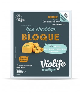 Refrig queso violife cheddar bloque 200 gr.