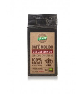 CAFE DESCAFEINADO MOLIDO 100% ARABICO BIOCOP 250G